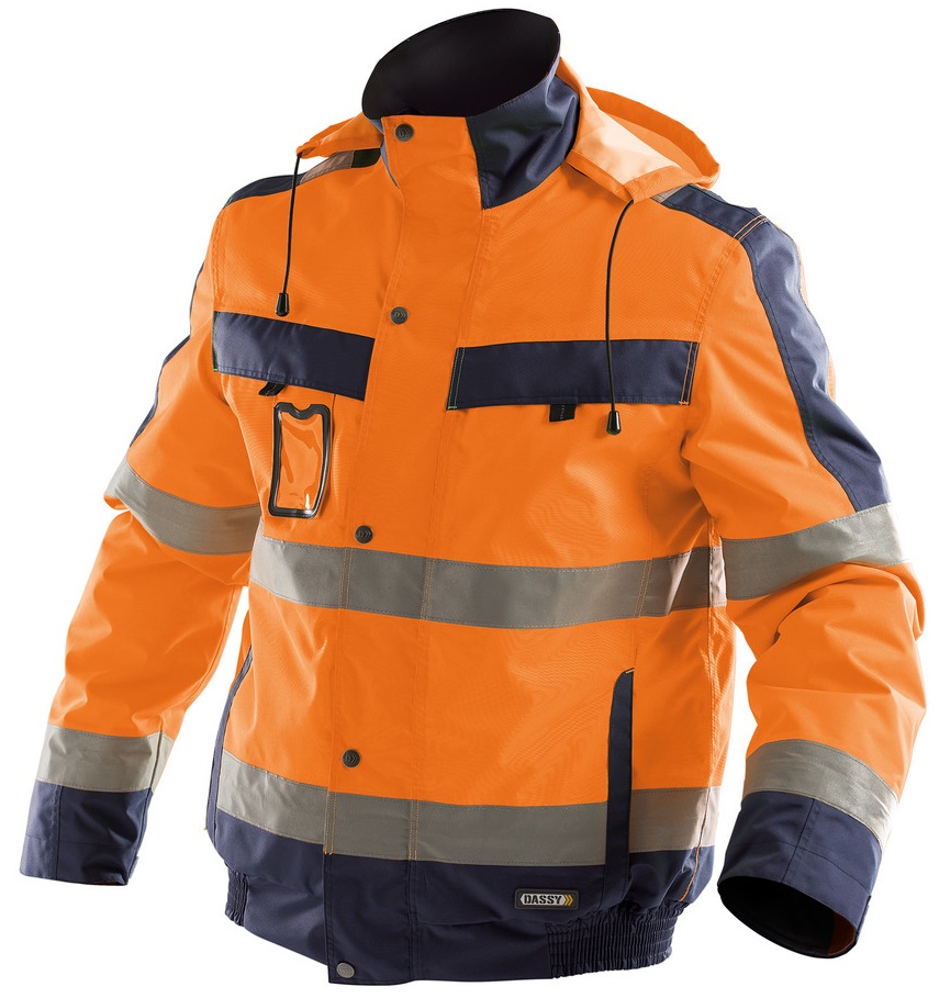 DASSY-Warnschutz, Winter-Warn-Jacke LIMA,   orange/dunkelblau