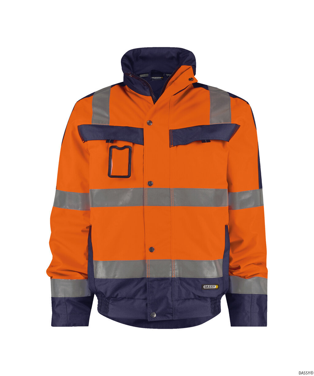 DASSY-Warnschutz, Winter-Warn-Jacke LIMA,   orange/dunkelblau