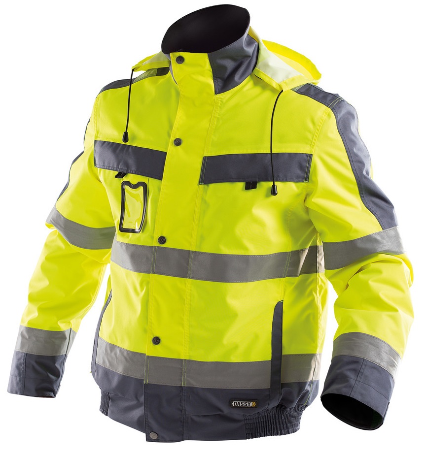 DASSY-Warnschutz, Winter-Warn-Jacke LIMA,   gelb/grau