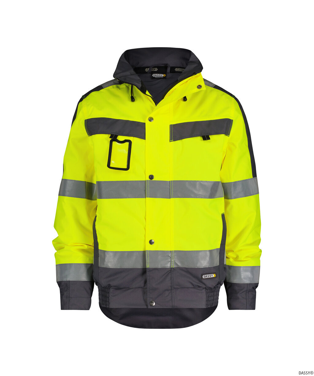DASSY-Warnschutz, Winter-Warn-Jacke LIMA,   gelb/grau