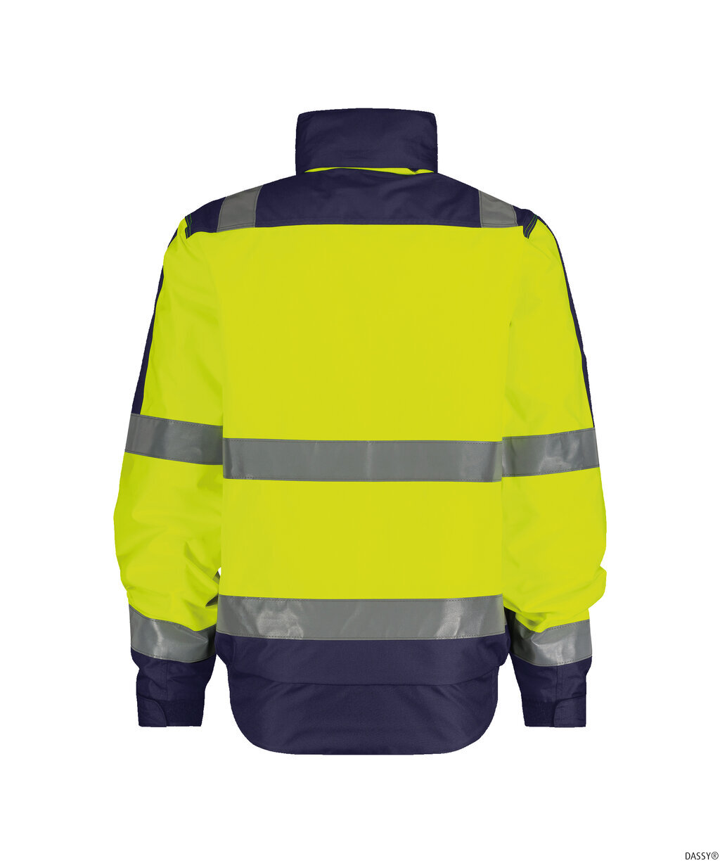 DASSY-Warnschutz, Winter-Warn-Jacke LIMA,   gelb/dunkelblau