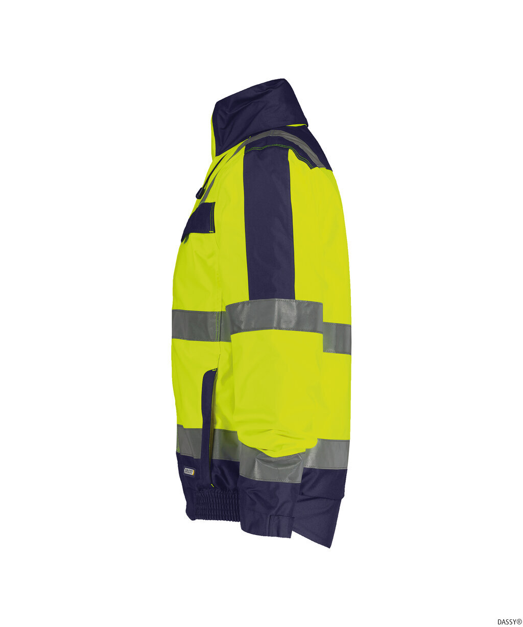 DASSY-Warnschutz, Winter-Warn-Jacke LIMA,   gelb/dunkelblau