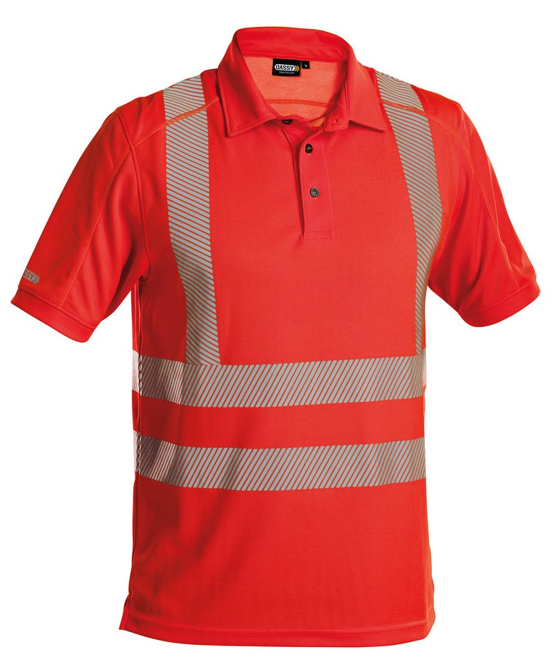 DASSY-Warnschutz, Warn-UV-Poloshirt BRANDON, rot
