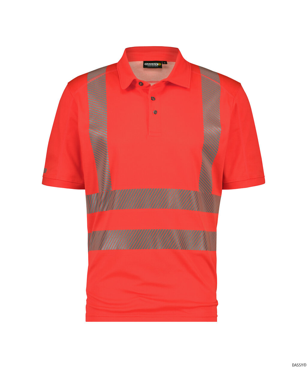 DASSY-Warnschutz, Warn-UV-Poloshirt BRANDON, rot