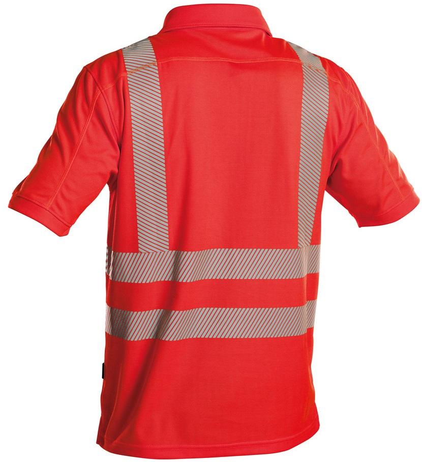 DASSY-Warnschutz, Warn-UV-Poloshirt BRANDON, rot