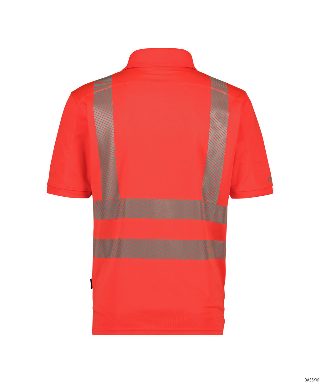 DASSY-Warnschutz, Warn-UV-Poloshirt BRANDON, rot
