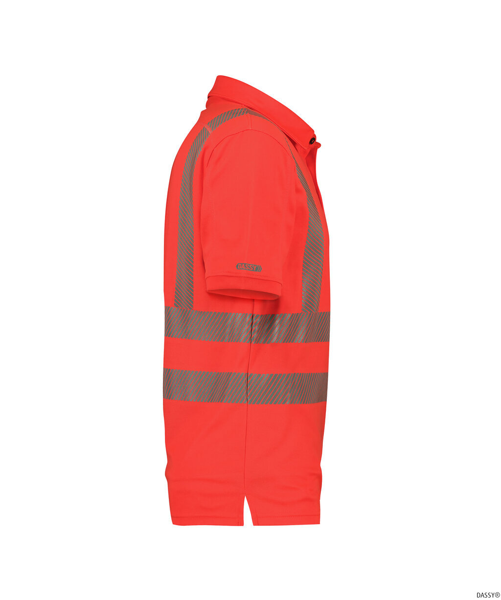 DASSY-Warnschutz, Warn-UV-Poloshirt BRANDON, rot