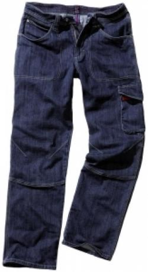 Gr.98 KÜBLER-Denim-Dress-Jeanshose, ca. 420g/m², dunkelblau