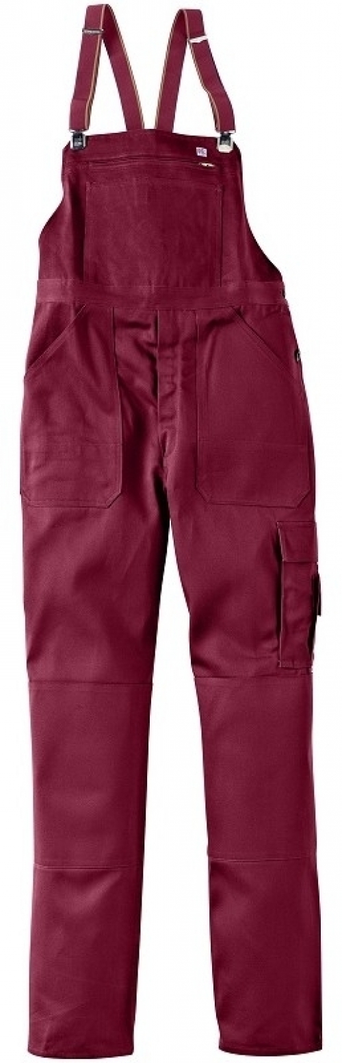 Gr.50 KÜBLER Arbeits-Berufs-Latz-Hose, Clipo, ca. 330g/m², bordeauxrot
