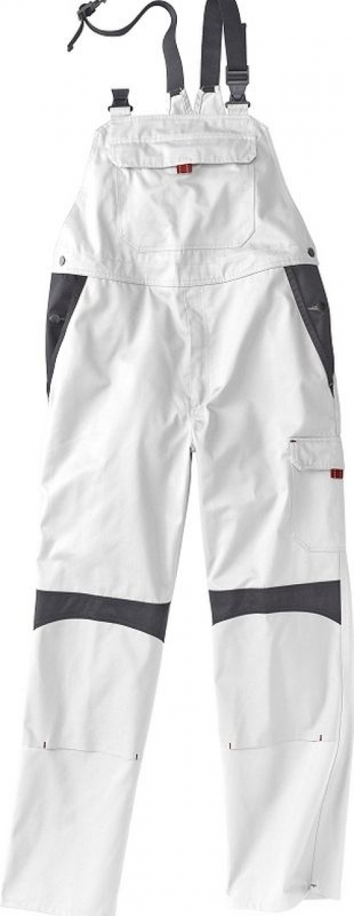 Gr,50 KÜBLER Arbeitshose Berufslatzhose, Inno Plus Dress, MG 300, weiß/anthrazit