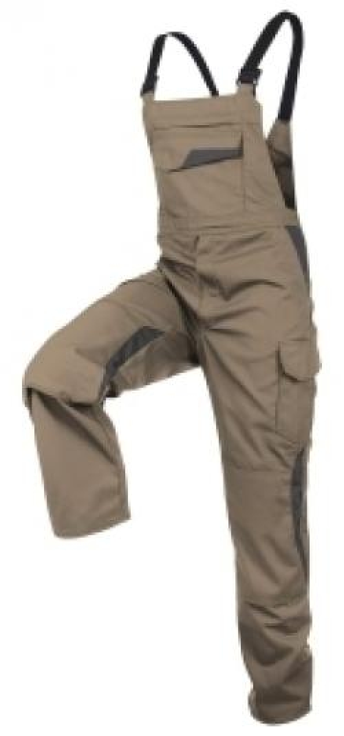 Gr.48KÜBLER-Vita mix Latzhose, ca. 270g/m², sandbraun/anthrazit