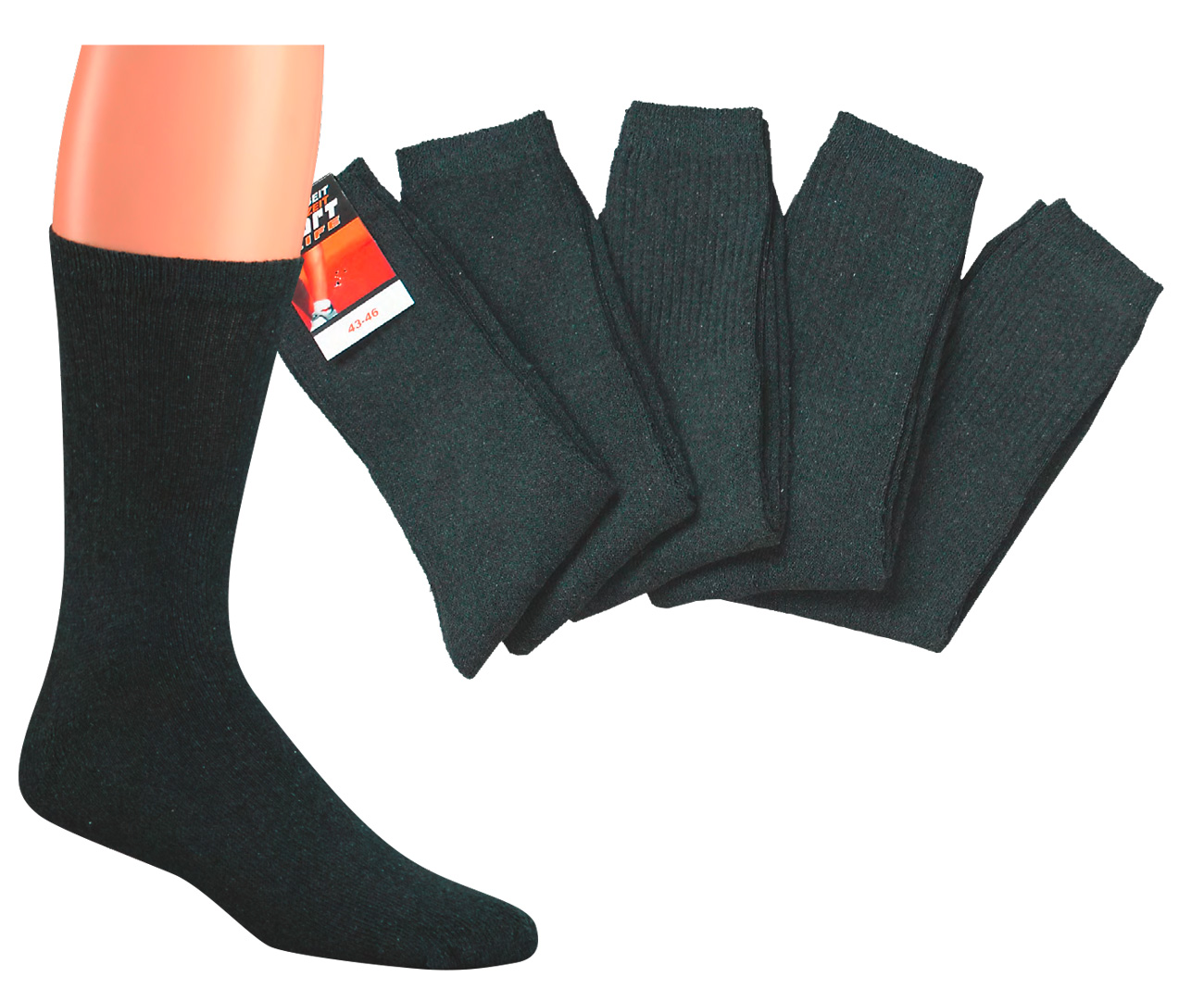 WOWERAT-Workwear, Tennissocken, Pkg. á 5 Paar, anthrazit