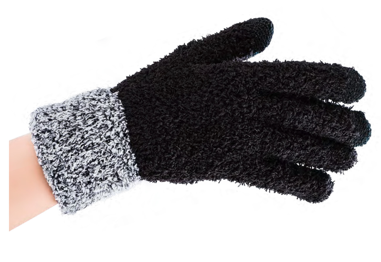 WOWERAT-Workwear, Damen-Smartphone-Kuschel-Handschuhe, schwarz