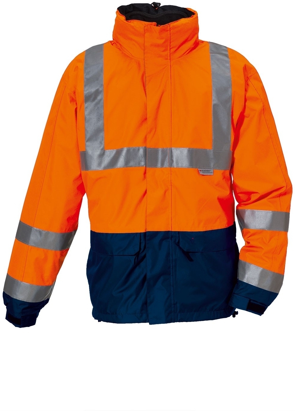 Gr.S ROFA-SJ-Warnschutz, Warn- und Wetterschutzjacke, ca. 270 g/m², leuchtorange-marine