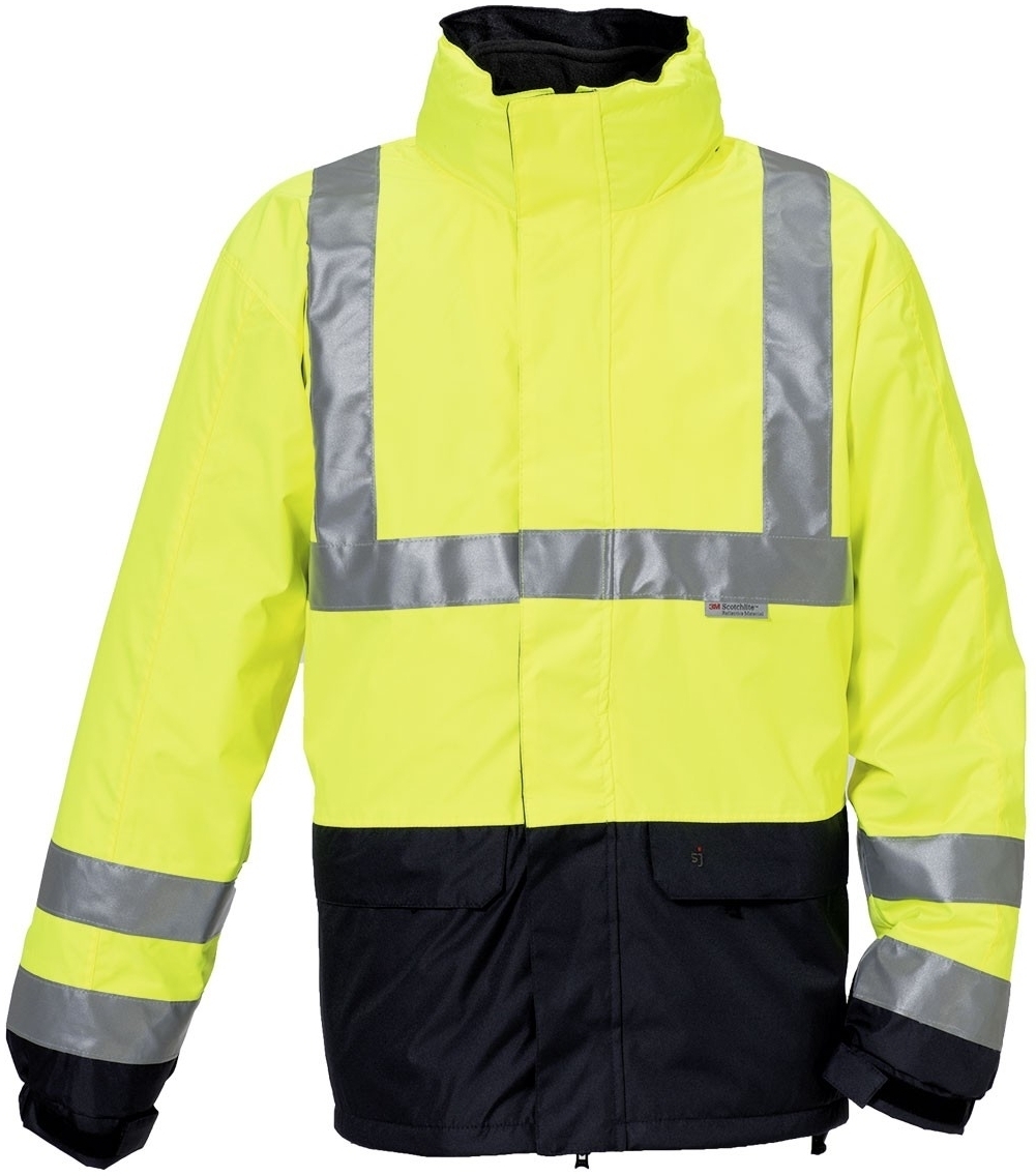 Gr.5XL ROFA-SJ-Warnschutz, Warn- und Wetterschutzjacke, ca. 270 g/m², leuchtgelb-marine