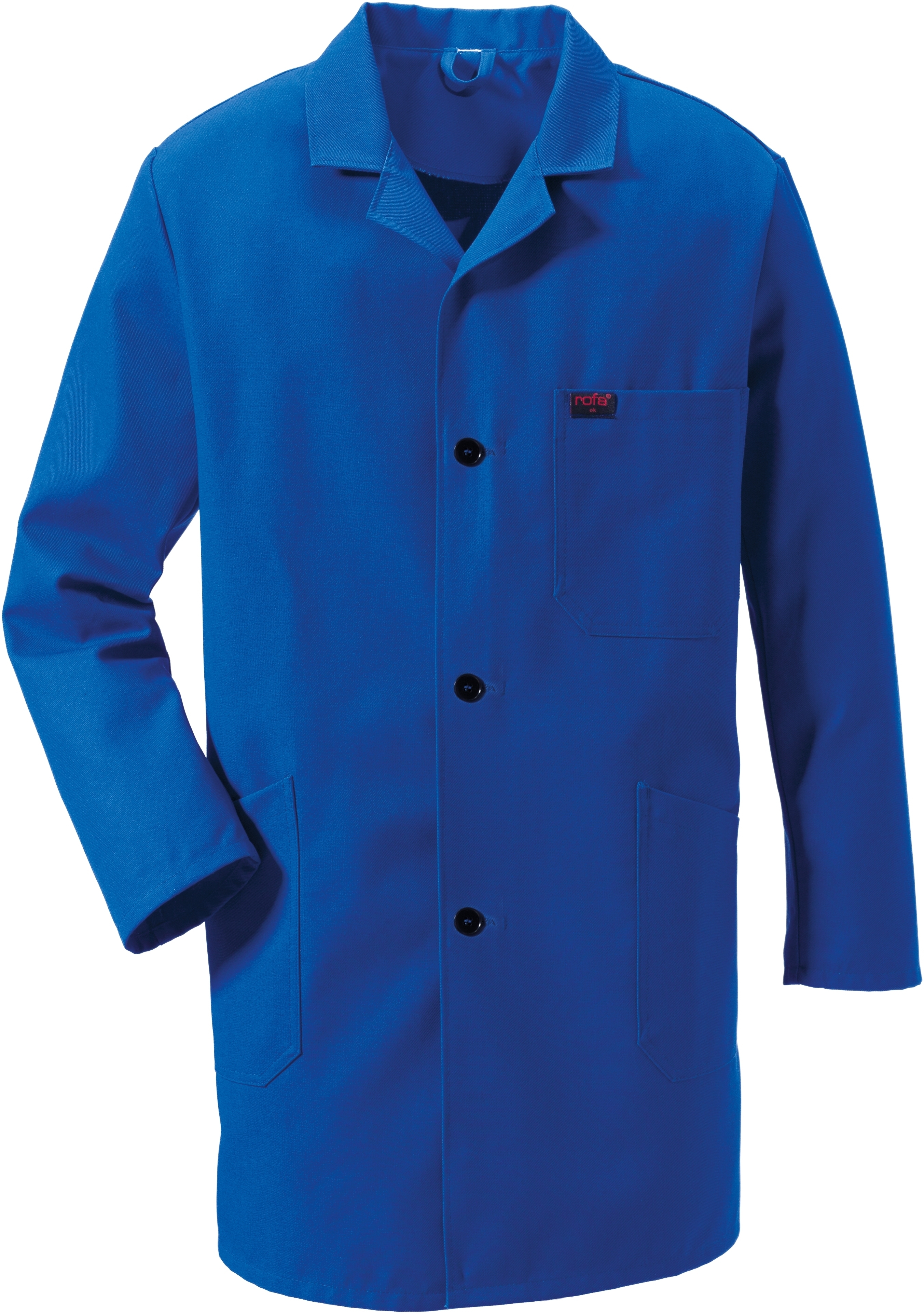 Gr.56 ROFA-Workwear, Herren-Arbeits-Berufs-Mantel, Kittel, ca. 275 g/m², kornblau