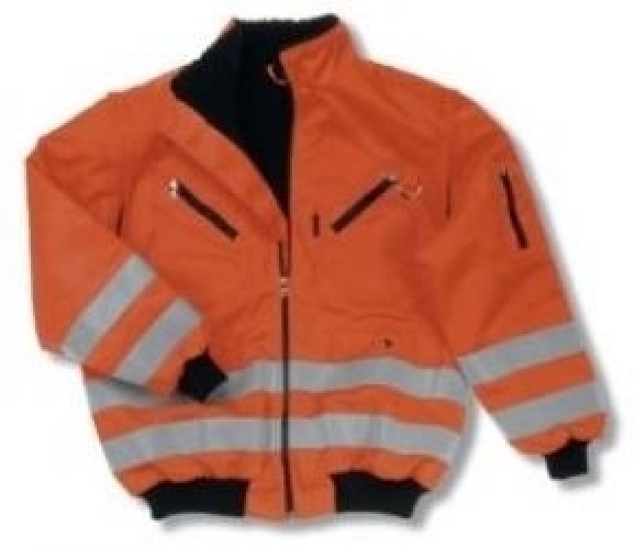 Gr.44/46 ROFA Warnschutzjacke Arbeitsjacke Berufsjacke Warnjacke mit austrennbaren Ärmeln warnorange