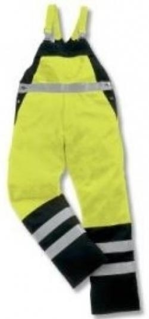 Gr.66 ROFA Warnschutzlatzhose Arbeitslatzhose Warnkleidung Warnschutz Duo Color leuchtgelb marine ca 275 g