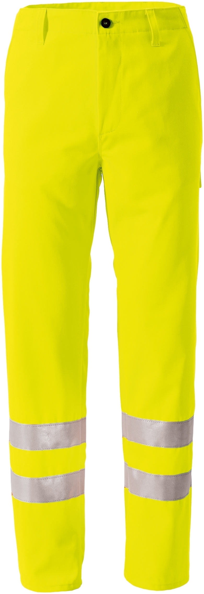 Gr.46 ROFA Warnschutzhose Arbeitshose Warnkleidung Warnlatzhose 3M Scotchlite leuchtgelb schwarz ca 275 g