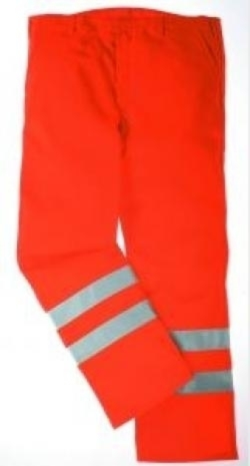 Gr.48 ROFA Warnschutzhose Arbeitshose Warnhose Warnkleidung 3M Scotchlite leuchtorange ca 370 g