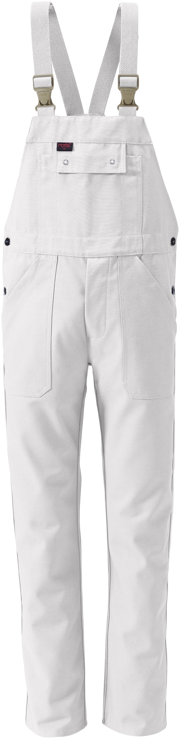 Gr.28 ROFA-Workwear, Arbeits-Berufs-Latz-Hose, ca. 330 g/m², weiss