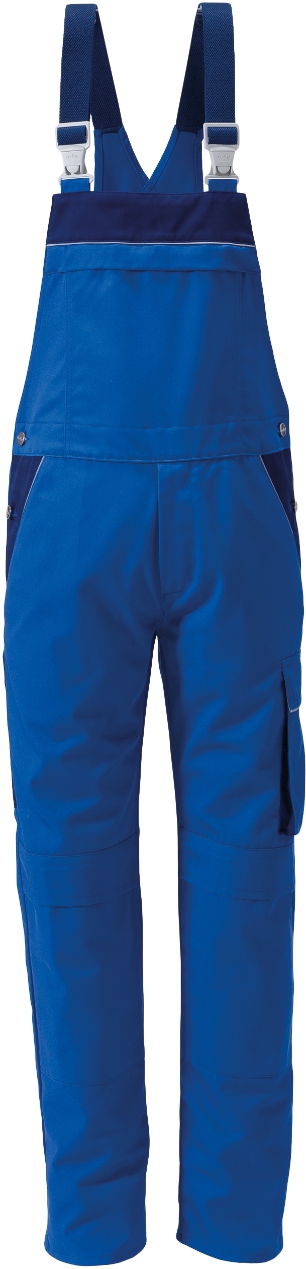 Gr.62 ROFA-Workwear, Arbeits-Berufs-Latz-Hose,Vario, ca. 295 g/m², kornblau-marine