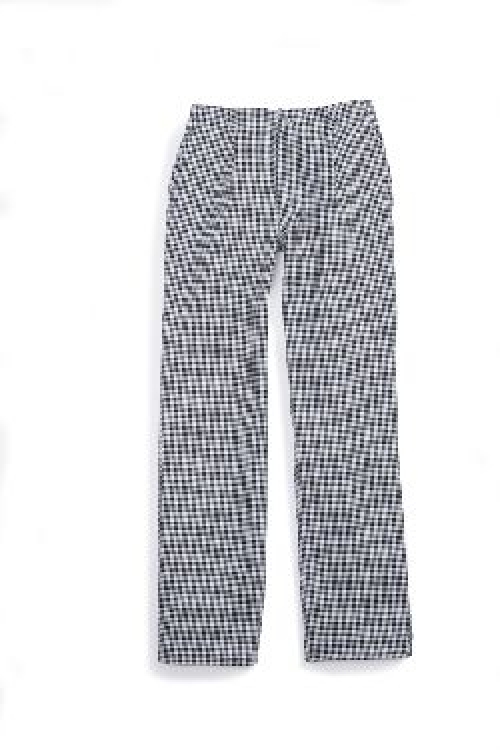 Gr.38 BP-Koch-/Bäckerhose, ca. 250g/m², schwarz/weiß Pepita