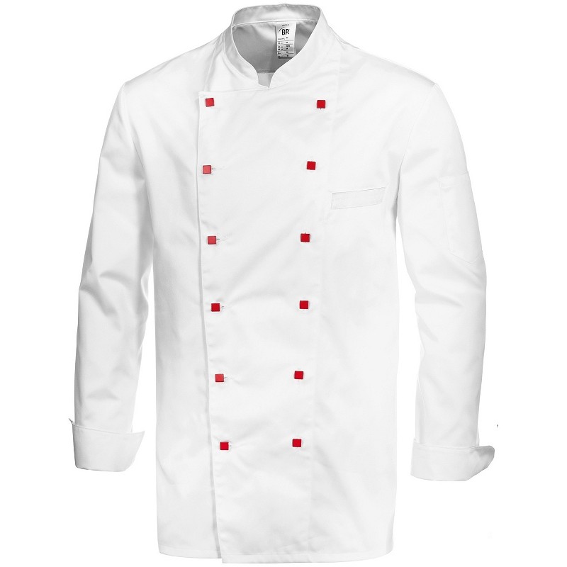 Gr.50 BP-Workwear, Kochjacke, ca. 230g/m², weiß