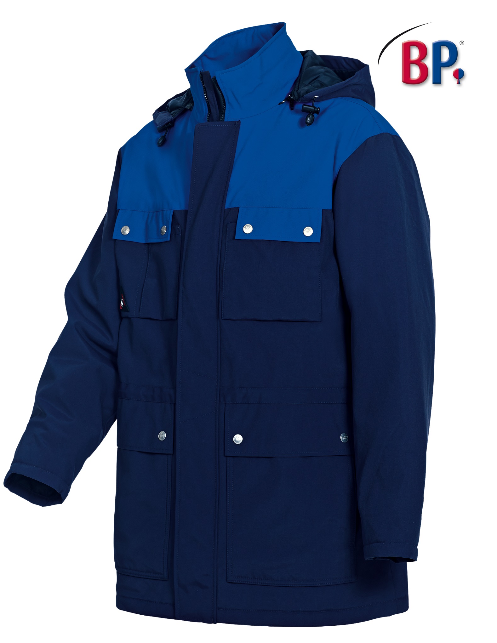 Gr.XXXL BP Parka Arbeitsjacke Winterjacke Schutzjacke dunkelblau königsblau ca 230g