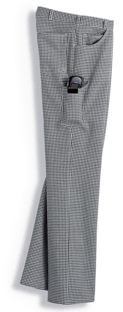 Gr.30/34 BP Kochhose Bäckerhose Kochkleidung Bäckerkleidung Gastronomiehose 2 Stück Jeansform schwarz weiß Pepita