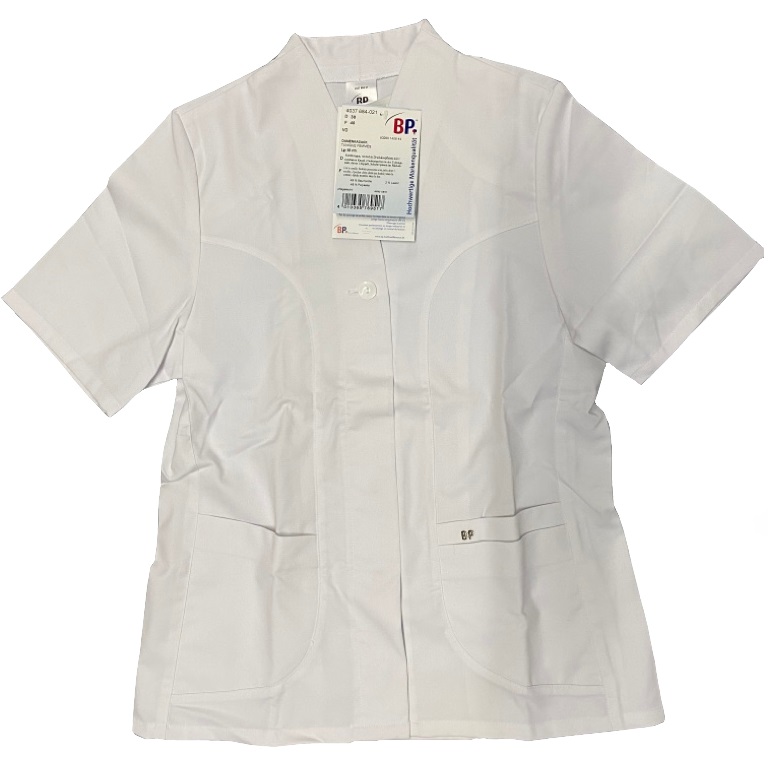 Gr.38 BP Damenkasack Berufskleid Berufsjacke Arbeitsjacke Arbeitskasack Berufskasack Schlupfjacke Kittel weiß