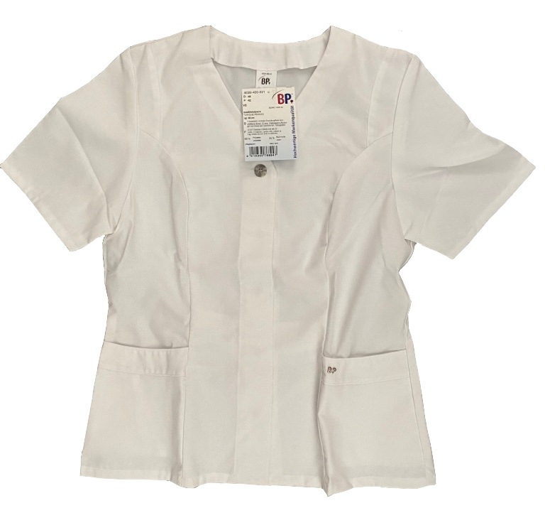 Gr.40 BP Damenkasack Berufskleid Berufsjacke Arbeitsjacke Arbeitskasack Berufskasack Schlupfjacke Kittel weiß