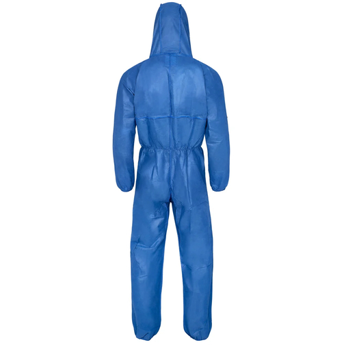 Pro-Safe-Einwegschutz, Einweg-SMS-Einweg-Overall, Schutzanzug, Einmal-Schutzoverall, 3lagig, CE CAT III, Typ 5+6, blau, VE = 50 Stück