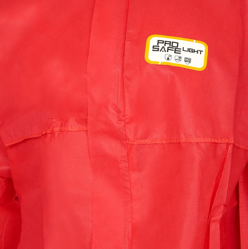 Pro-Safe-Einwegschutz, SMS-Einweg-Overall, Schutzanzug, Einmal-Schutzoverall, 3lg, CE CAT III, Typ 5+6, rot, VE = 1 Stk.