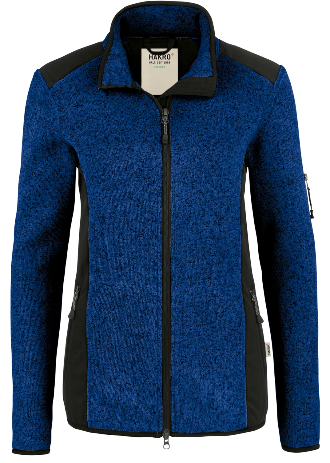 HAKRO-Kälteschutz, Damen-Strick-Fleece-Arbeits-Berufs-Jacke,, Churchill, 280 g / m², royal meliert