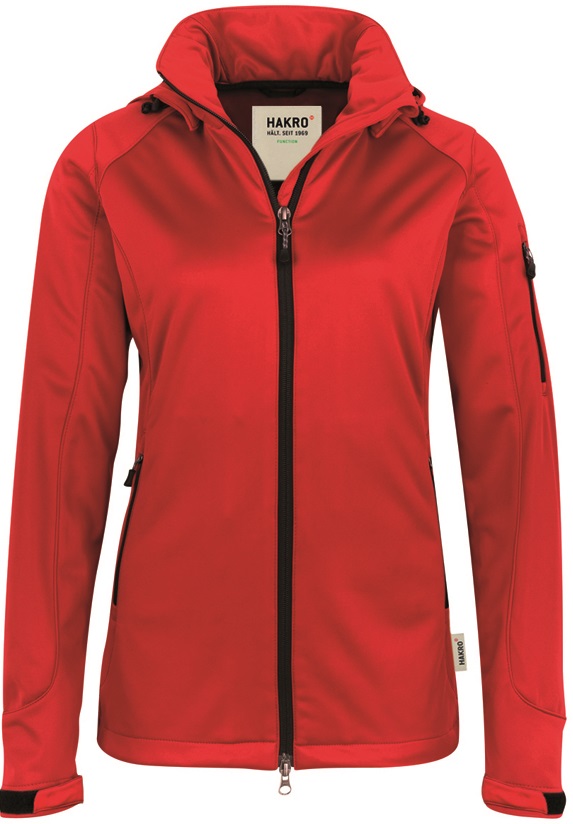 HAKRO-Kälteschutz, Women-Softshell-Arbeits-Berufs-Jacke, Alberta, rot