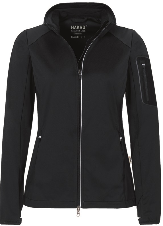 HAKRO-Kälteschutz, Women-Light-Softshell-Arbeits-Berufs-Jacke, Sidney, schwarz