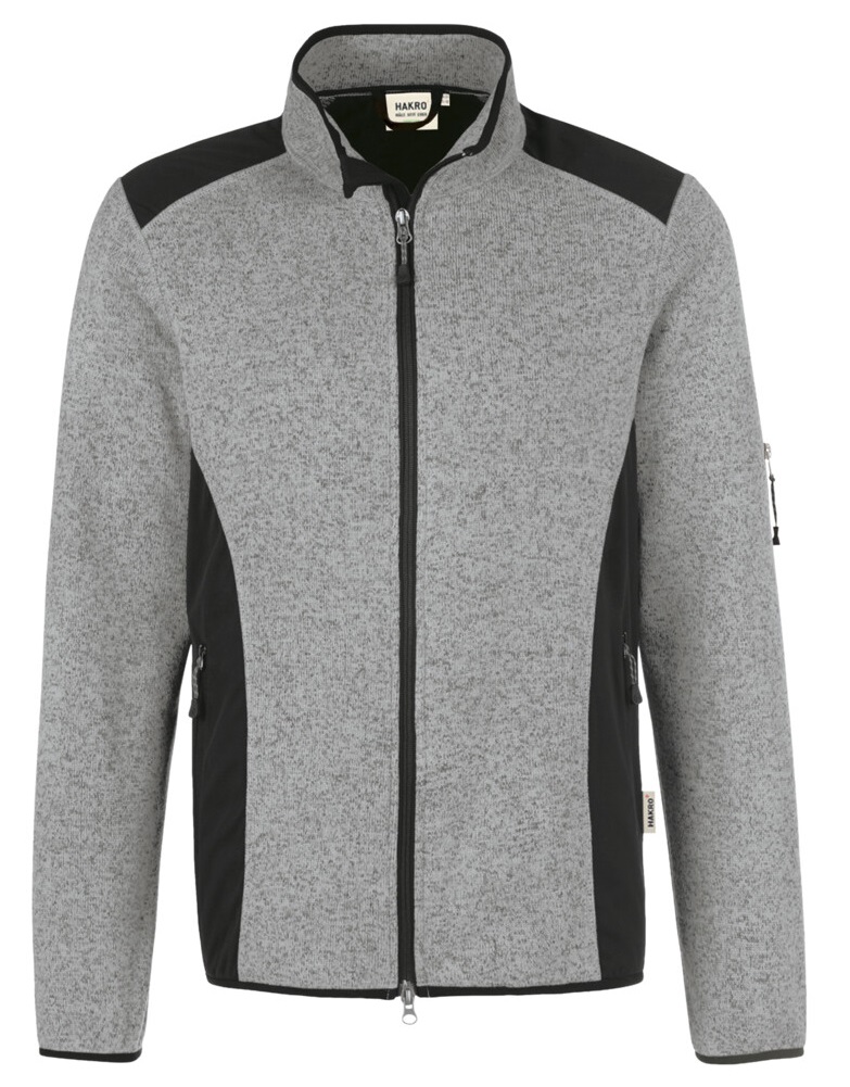 HAKRO-Kälteschutz, Strickfleecejacke, Dawson, grau meliert