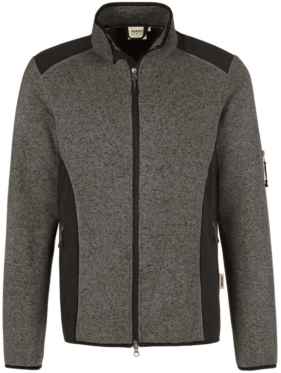 HAKRO-Kälteschutz, Strick-Fleece-Arbeits-Berufs-Jacke, Dawson, anthrazit-melange