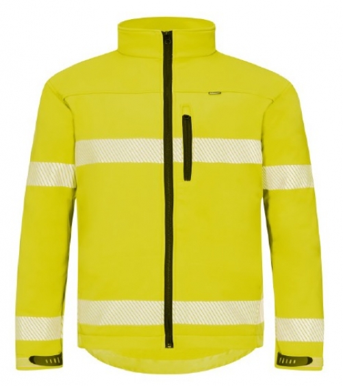 KIND-Warnschutz, Warn-Wetterschutz-Softshelljacke, OPUS, warngelb