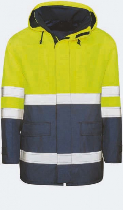 KIND-Warnschutz, Multifunktionsschutz, Warn-Jacke, PRÄVENT, o. Wärmfutter, warngelb/navy