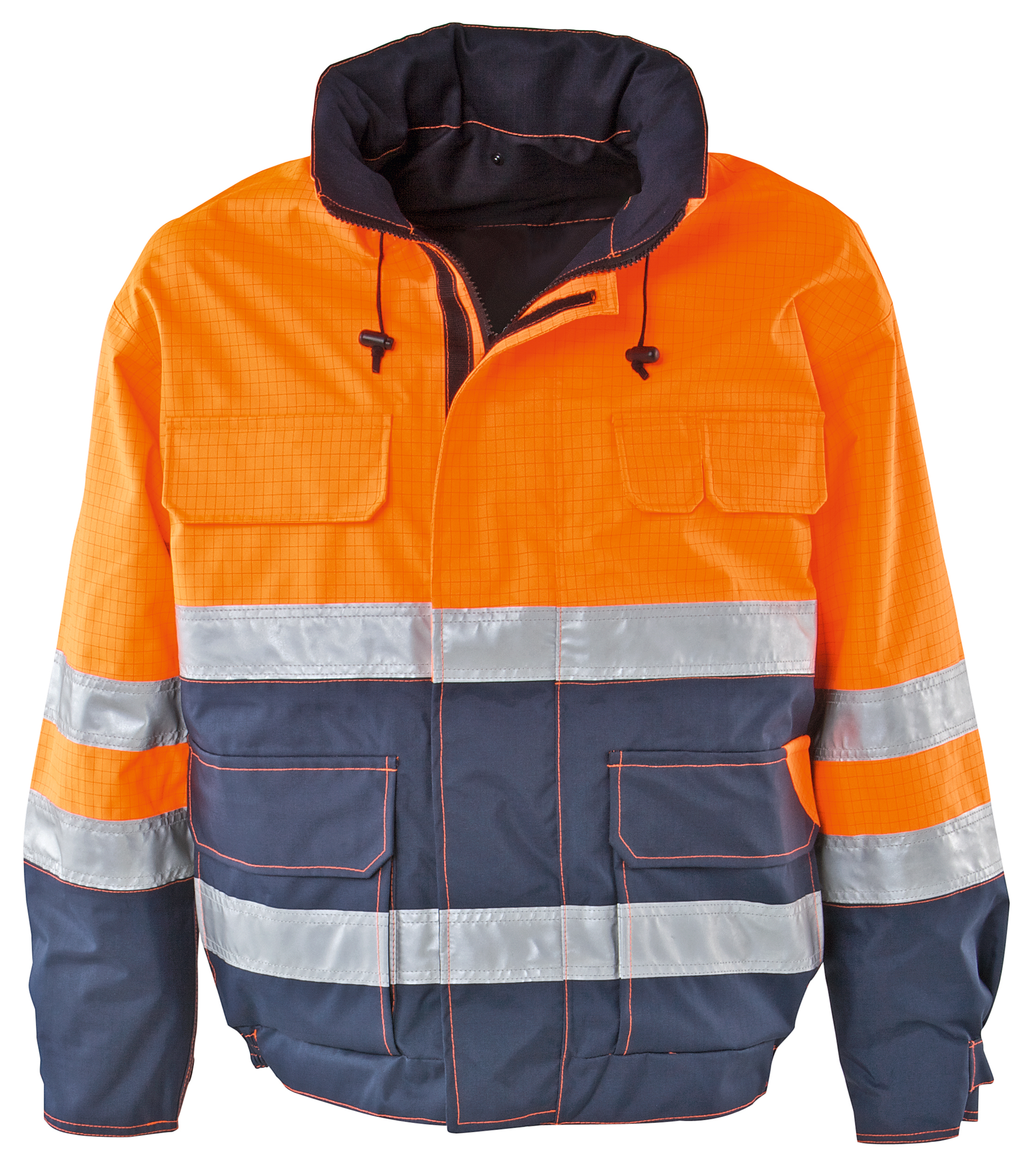 KIND-Nässeschutz, Regenschutz, Multifunktions-Schutz, Regen-Nässe-Warn-Jacke, STARLINE, warnorange/navy