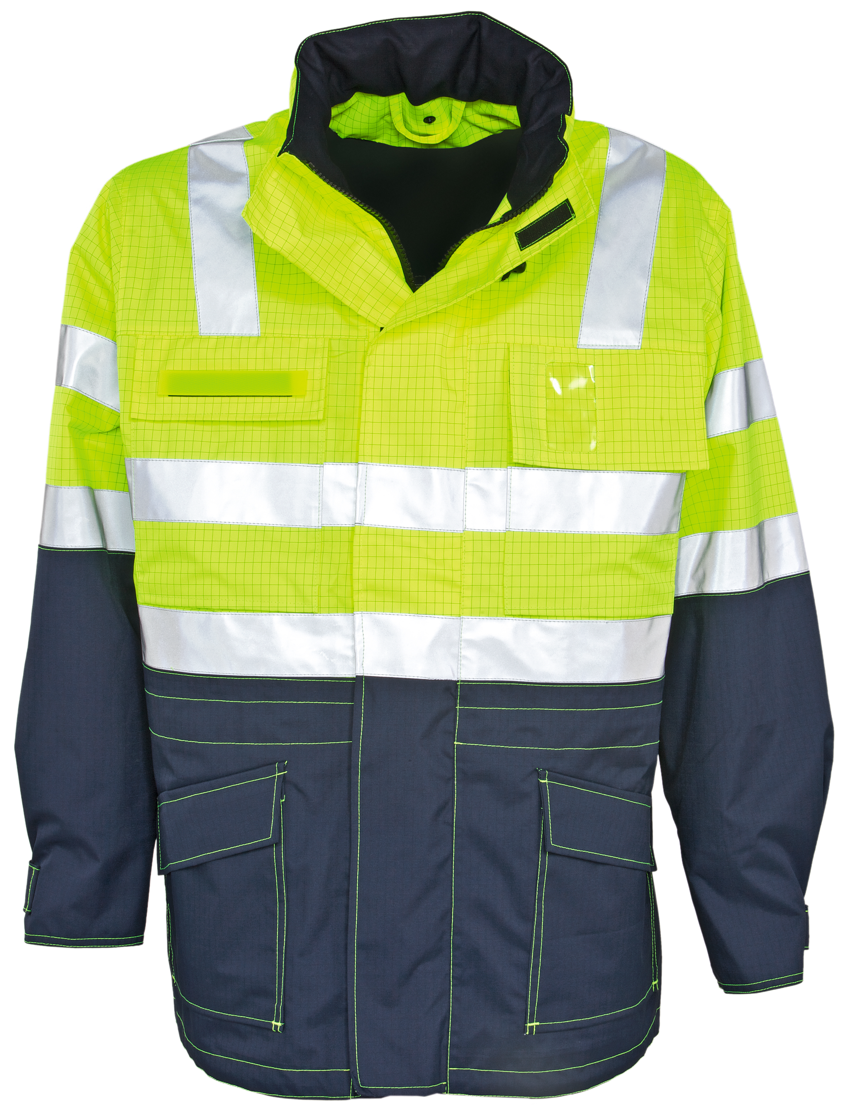 KIND-Warnschutz, Warn- u. Wetterschutz, Parka, AVIASTAR, m. Fleece-Wärmfutter, warngelb/navy