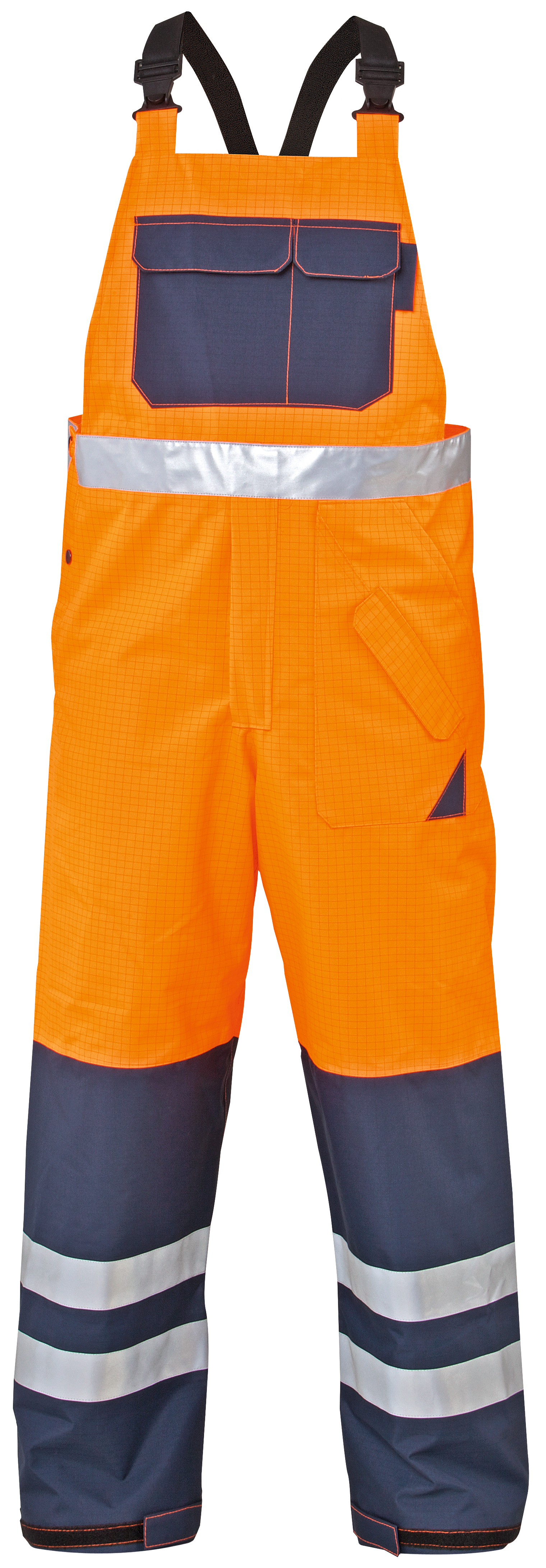 KIND-Warnschutz, Multifunktionsschutz, Warn-Latzhose, o. Wärmfutter, warnorange/navy