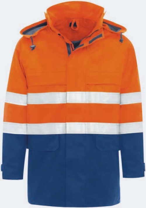 KIND-Warnschutz, Multifunktionsschutz, Warn-Jacke, SUPRA, o. Wärmfutter, warnorange/navy
