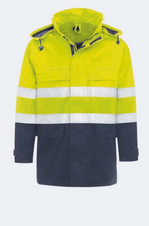 KIND-Warnschutz, Multifunktionsschutz, Warn-Jacke, SUPRA, o. Wärmfutter, warngelb/navy