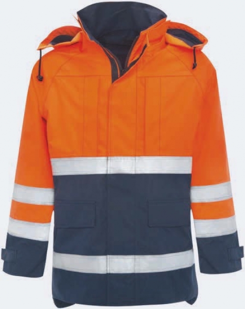 KIND-Warnschutz, Multifunktionsschutz, Warn-Jacke, NOVA, m. Wärmfutter, warnorange/navy