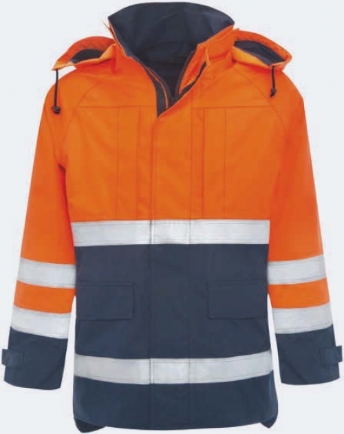 KIND-Warnschutz, Multifunktionsschutz, Warn-Jacke, NOVA, o. Wärmfutter, warnorange/navy