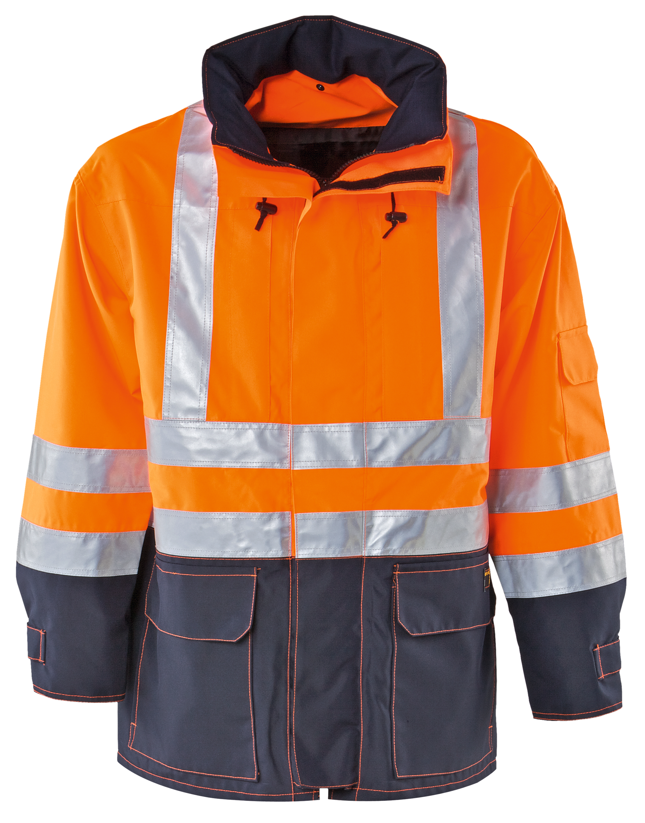 KIND-Warnschutz, Warn-Jacke, MAGIC ON, o. Wärmfutter, warnorange/navy