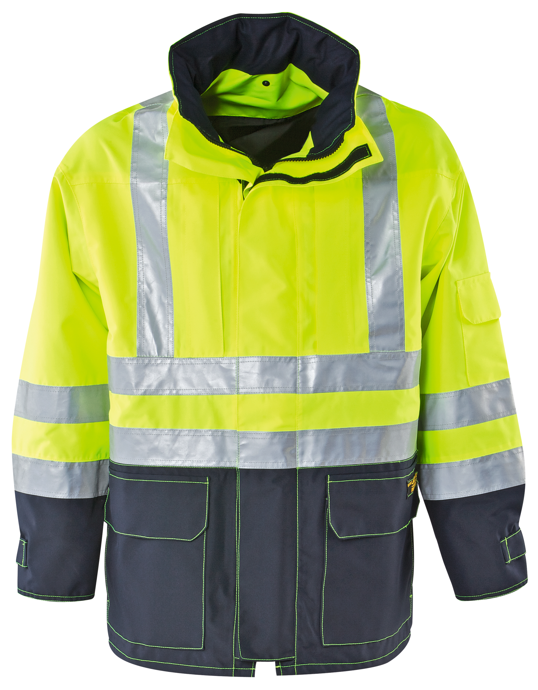 KIND-Warnschutz, Warn-Jacke, MAGIC ON, o. Wärmfutter, warngelb/navy